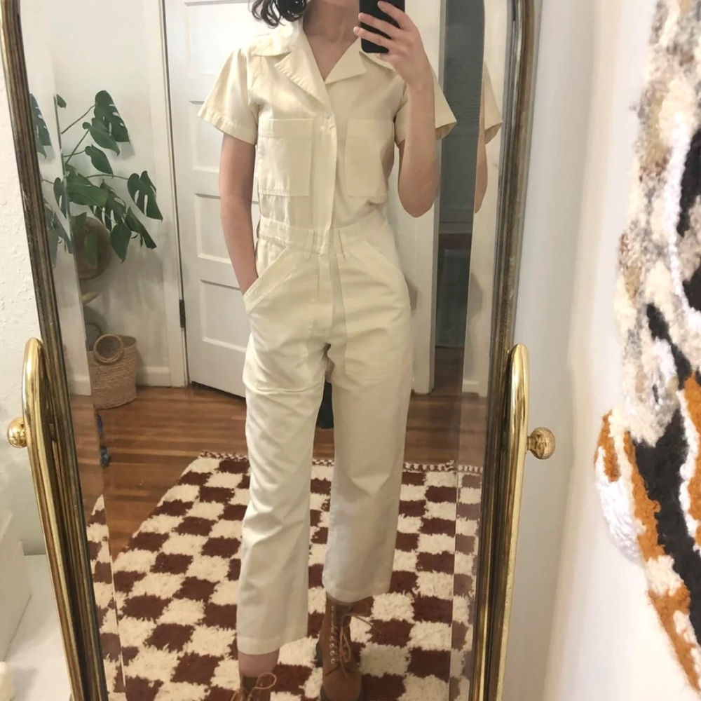 big bud press Cream Jumpsuit small